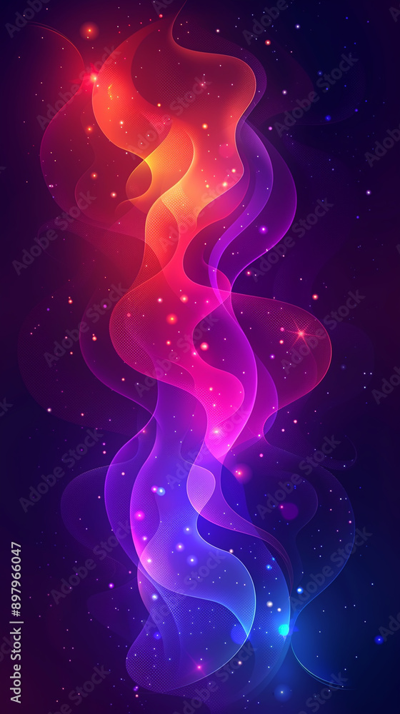 Vivid Abstract Background Featuring Colorful Waves and Sparkling Lights for Digital Art and Design Projects Vivid Abstract Background Featuring Colorful Waves and Sparkling Lights for Digital Art and Design Projects