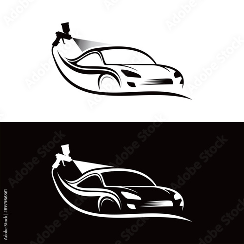llustration graphic vector of Auto Car Painting logo design template