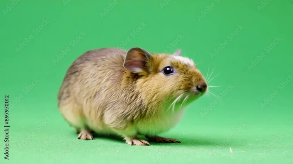 A Guinea Pig on a green screen background, animal, pet, or nature videos A Guinea Pig on a green screen background, animal, pet, or nature videos