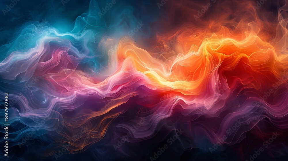 Vibrant abstract flow of colors - generative ai Vibrant abstract flow of colors - generative ai