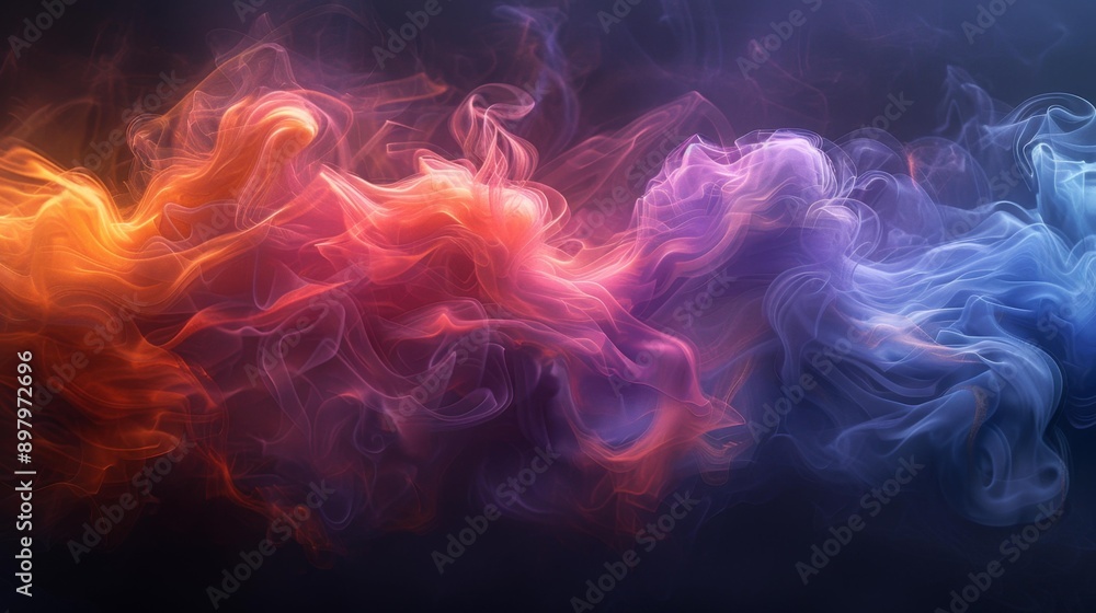 Vibrant smoke colors in motion - generative ai Vibrant smoke colors in motion - generative ai