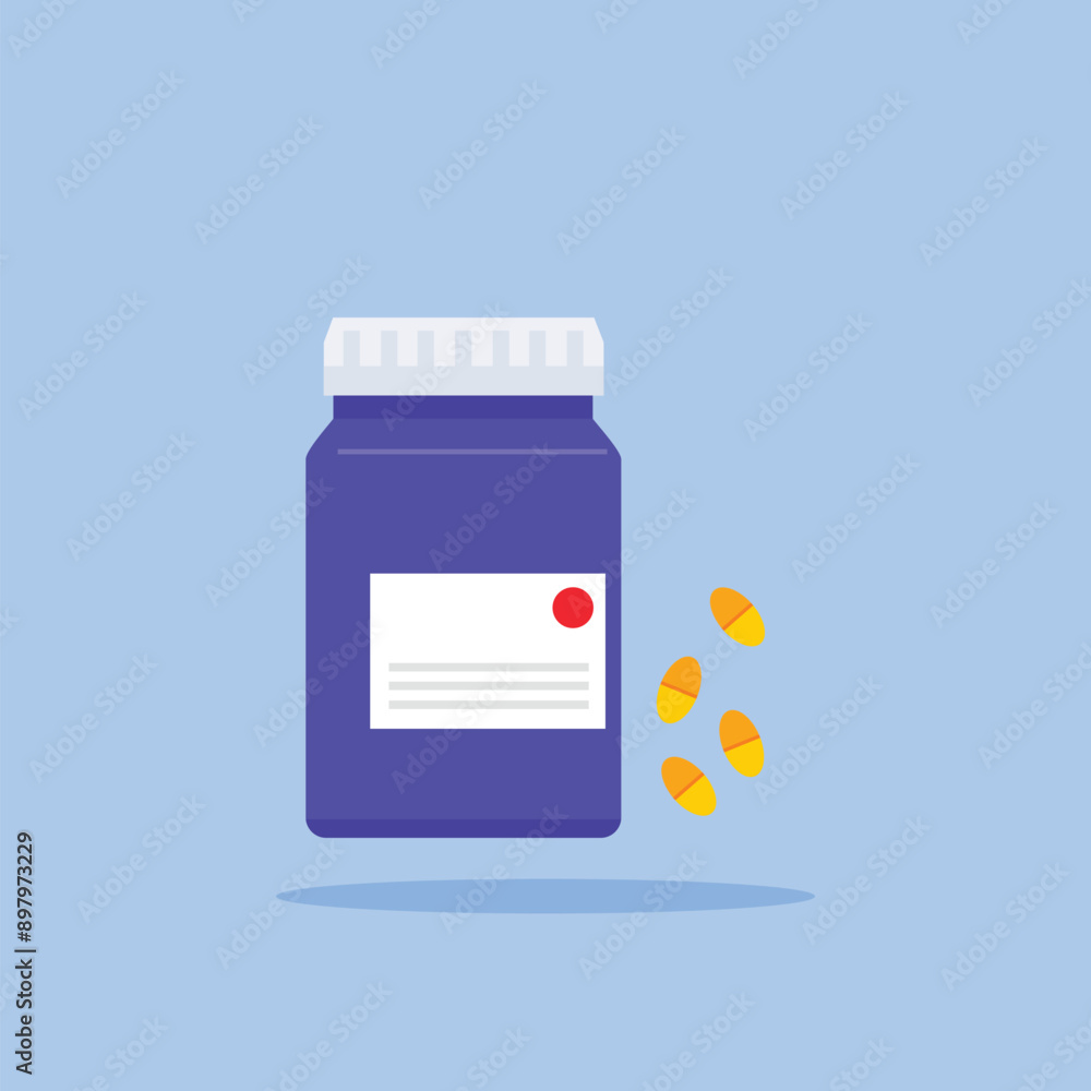 medical drugs and vitamins plastic bottles with pills, simple medicine for health and fitness medical drugs and vitamins plastic bottles with pills, simple medicine for health and fitness