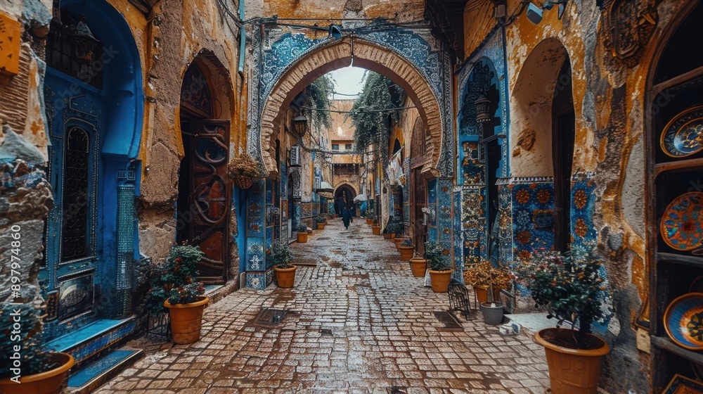 Fototapeta premium Exploring the Medina of Fez, Morocco