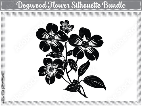 Dogwood Silhouette - Featuring distinctive four-petaled flowers, often associated with springtime