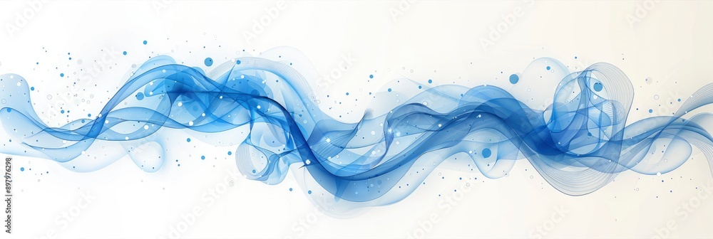 Abstract Blue Swirling Smoke Design Abstract Blue Swirling Smoke Design