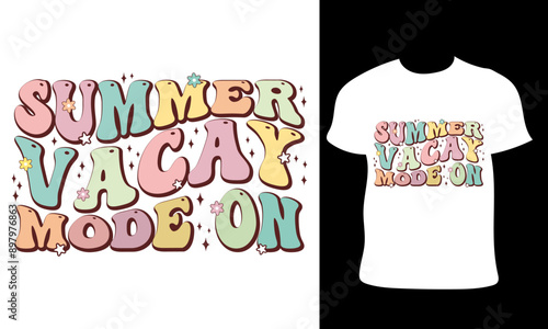 summer vacay mode on t shirt design photo