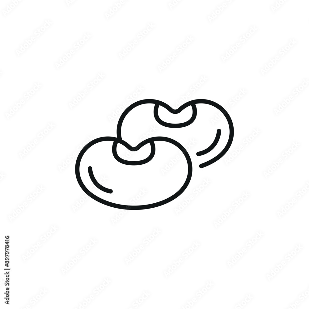 Bean icon. Simple bean icon for social media, app, and web design. Vector illustration Bean icon. Simple bean icon for social media, app, and web design. Vector illustration