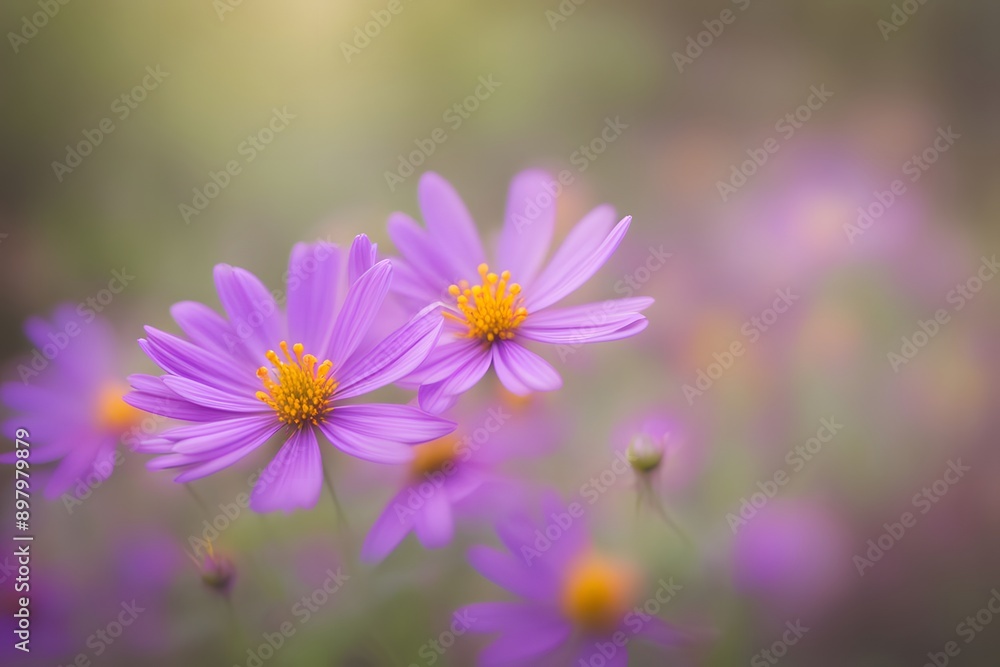 Mexican aster flower bokeh background, AI Generated Mexican aster flower bokeh background, AI Generated