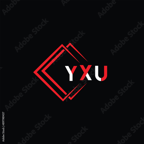 YXU logo. YXU letter. YXU letter logo design.