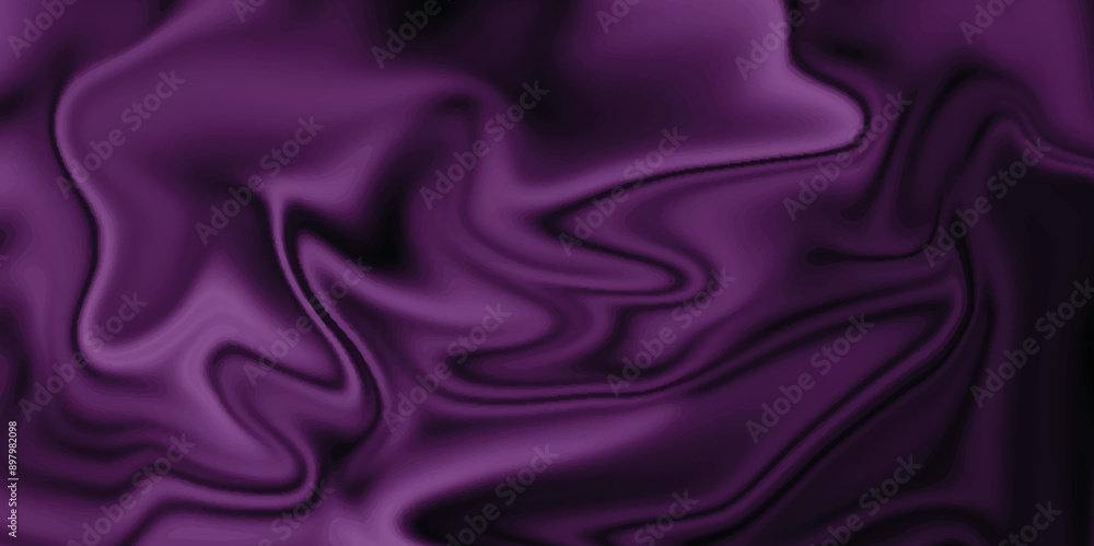 Obraz premium Black and purple silk background. satin background texture. abstract background luxury cloth or liquid wave or wavy folds of grunge silk texture material or shiny soft smooth luxurious.
