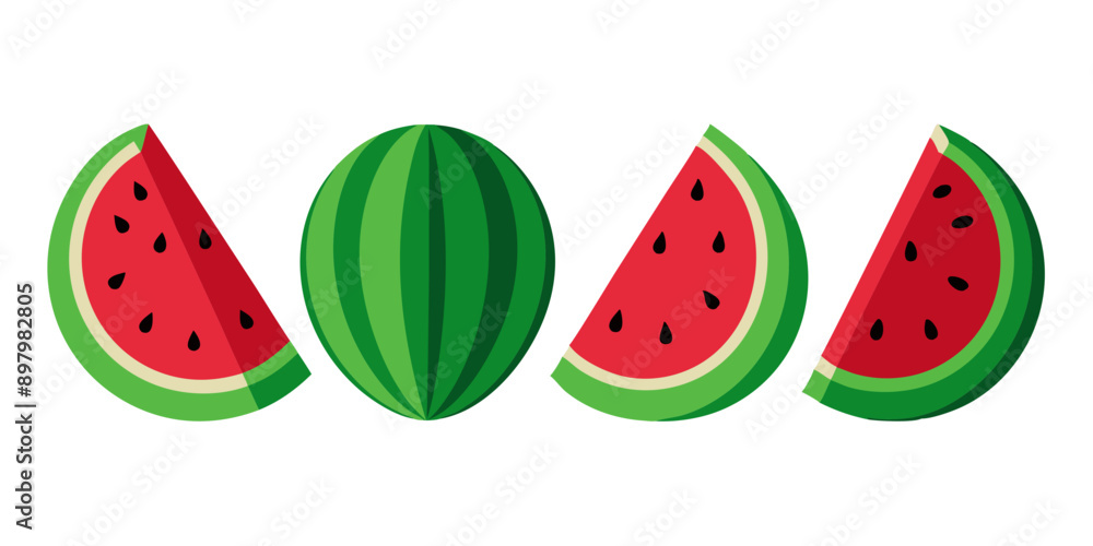 Various Styles of Watermelon Illustration Bundle Collection. Various Styles of Watermelon Illustration Bundle Collection.