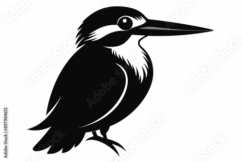 Vector. silhouette of kingfisher. Kingfisher birds silhouette victor illustration. kingfisher silhouette,  kingfisher silhouette illustration. Kingfisher silhouette vector art illustration