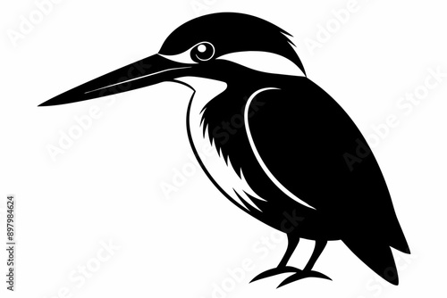 Vector. silhouette of kingfisher. Kingfisher birds silhouette victor illustration. kingfisher silhouette,  kingfisher silhouette illustration. Kingfisher silhouette vector art illustration