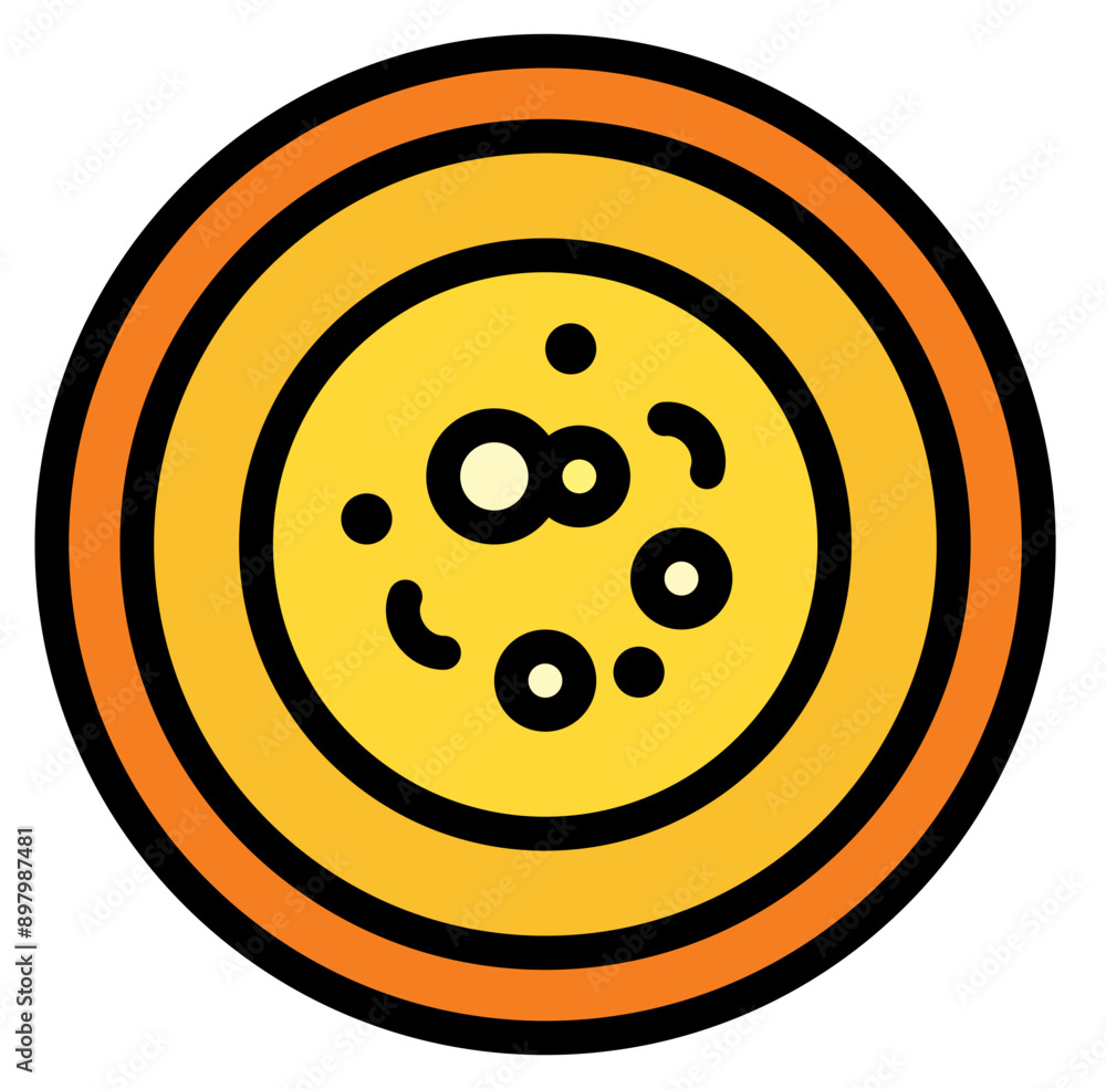 Cell Filled Line Icon Illustration Cell Filled Line Icon Illustration