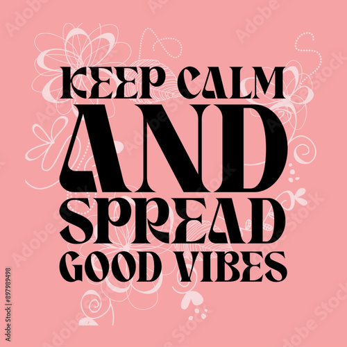 keep clam and spread typography slogan for t shirt printing, tee graphic design.
