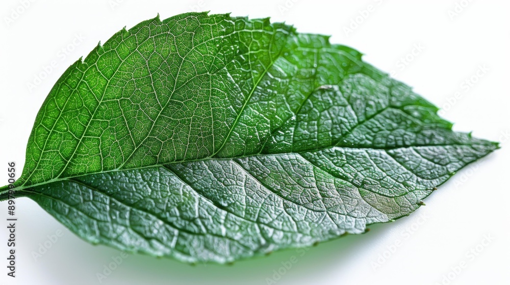 Detailed green leaf close-up generative ai Detailed green leaf close-up generative ai