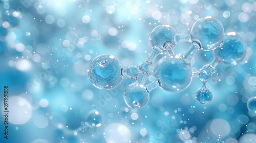 Wallpaper Mural Molecular structure generative ai Torontodigital.ca