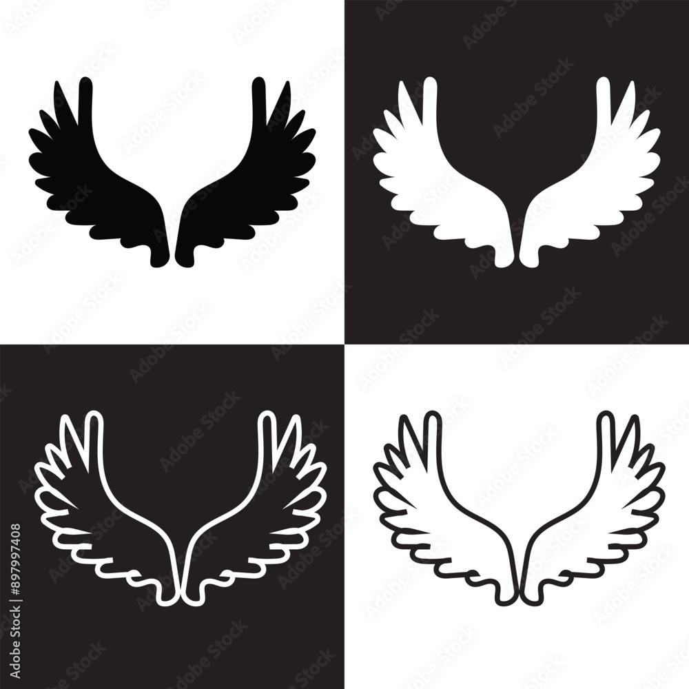 Obraz premium Angel Wings icon. Vector illustration. EPS 10