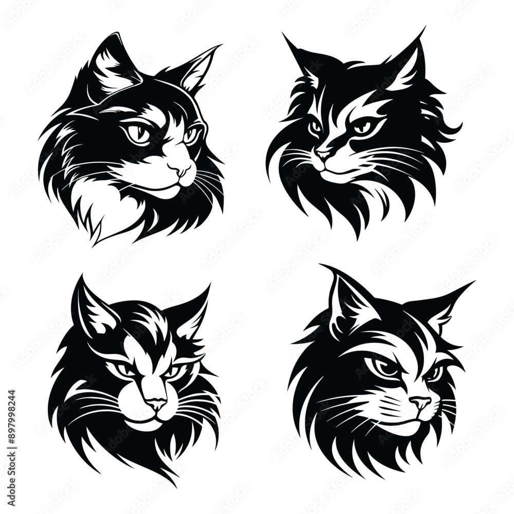Cat Head Mascot Logo Line Art Vector Illustration
Cat Head Mascot Logo Line Art Vector Illustration