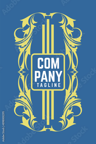Luxury carving background design for company brand label