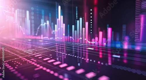 Wallpaper Mural Stock Market and Forex Trading Graph Background with Financial Data Torontodigital.ca