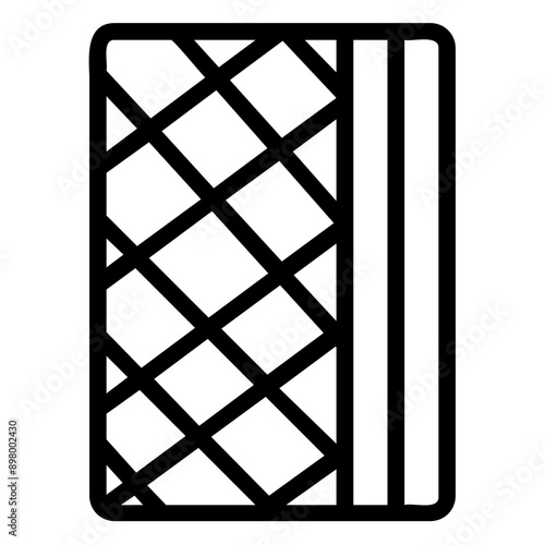 Wafer Line Icon Illustration
