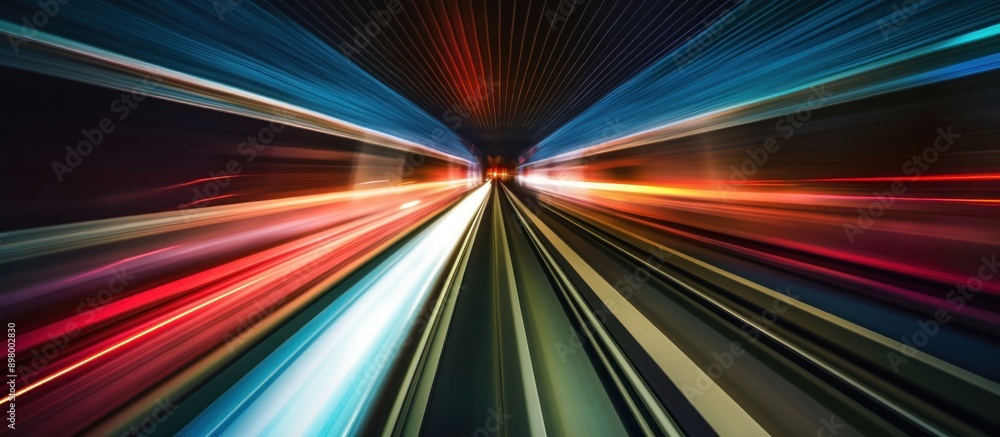 Abstract Light Trails in Motion