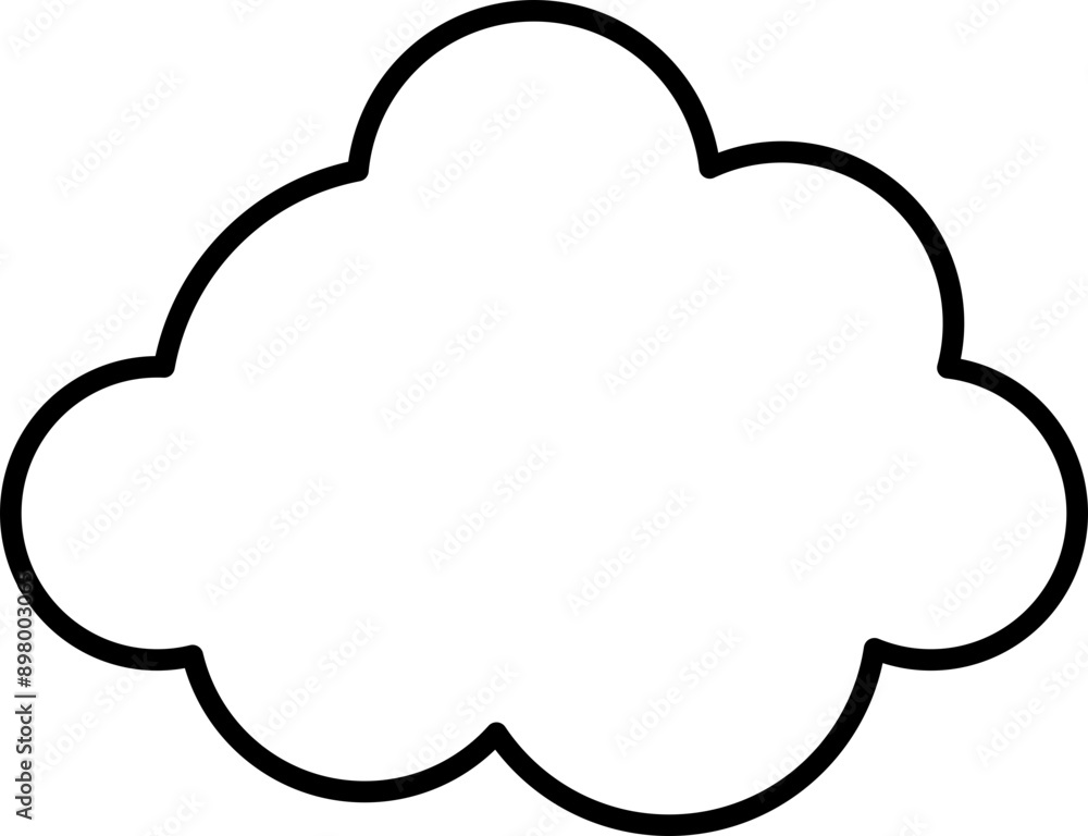 Simple Cloud Outline Simple Cloud Outline