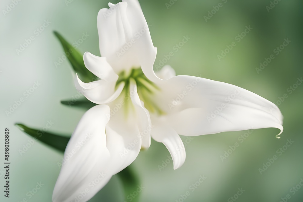 Madonna lily flower bokeh background, AI Generated Madonna lily flower bokeh background, AI Generated