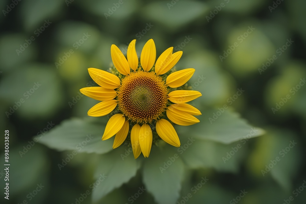 Fototapeta premium Maximilian sunflower flower bokeh background, Ai Generated