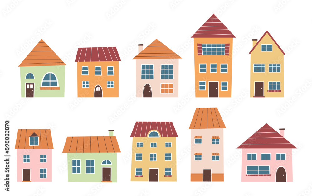Cute House Illustration Set Cute House Illustration Set