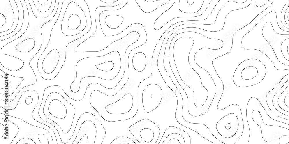 Abstract background with waves Geographic mountain relief. Wave curve lines banner background design. Geographic contour map and topographic contours map. 