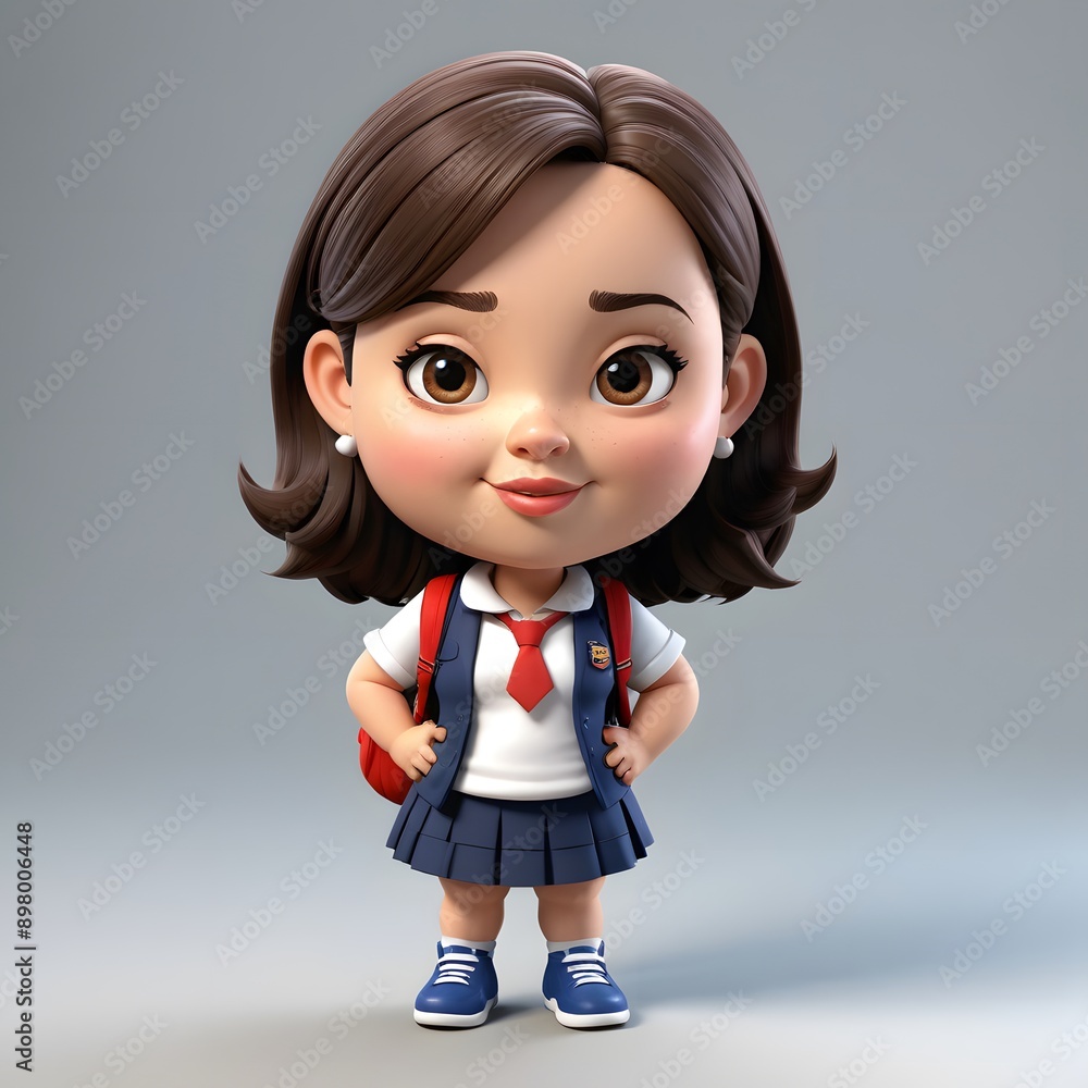 Cute Girl in School Uniform Cute Girl in School Uniform
