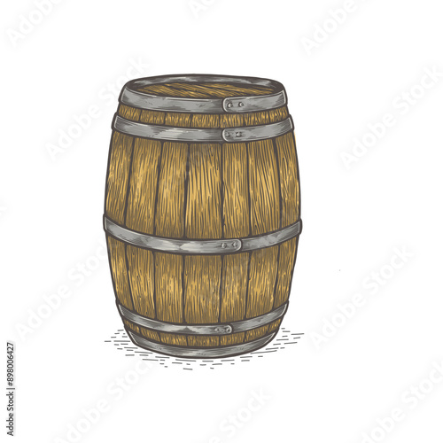 beer wooden barrel