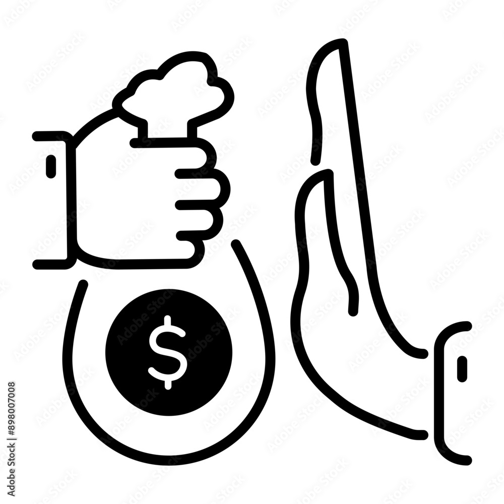 An outline icon of no corruption An outline icon of no corruption