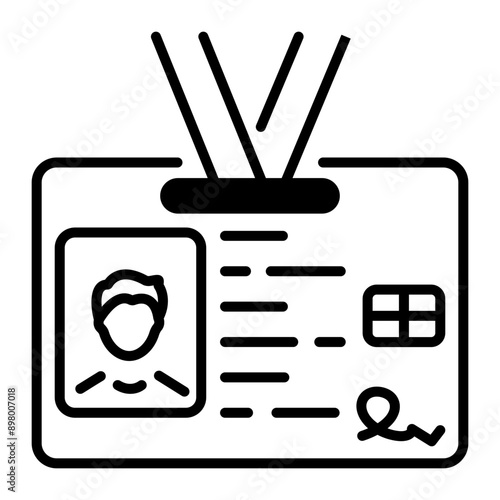 A national identity card outline icon 
