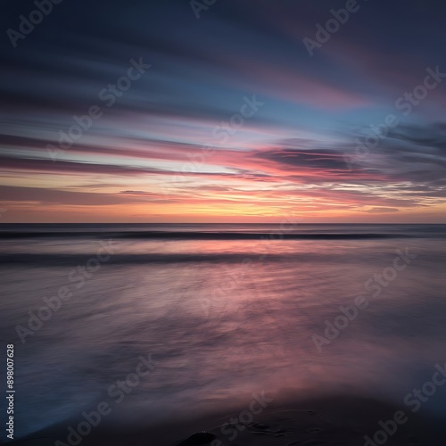 Wallpaper Mural Picture yourself at a beach during sunset. What colors streak across the sky, how does the sound of the waves change as the dayturns to night, and what sensations accompany the cooling evening breeze Torontodigital.ca