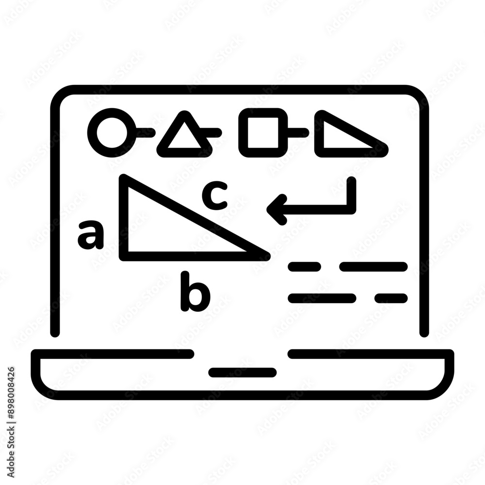 A line style icon of mathematical model A line style icon of mathematical model