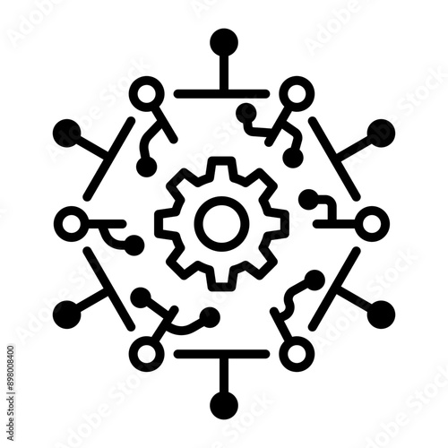 A line icon of complexity