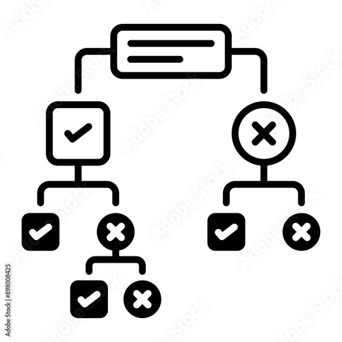 A linear icon of decision tree
