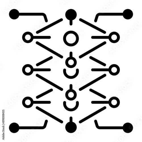 An outline style icon of multilayer data