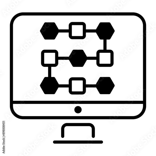 Data pattern in system, a line icon