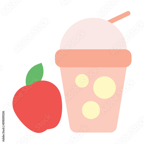 Smothie Flat Icon Illustration