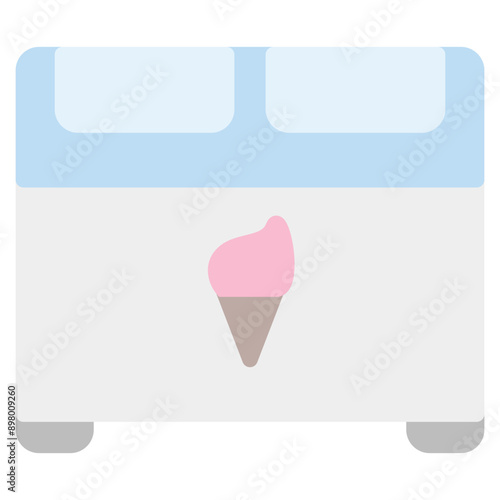 Freezer Flat Icon Illustration