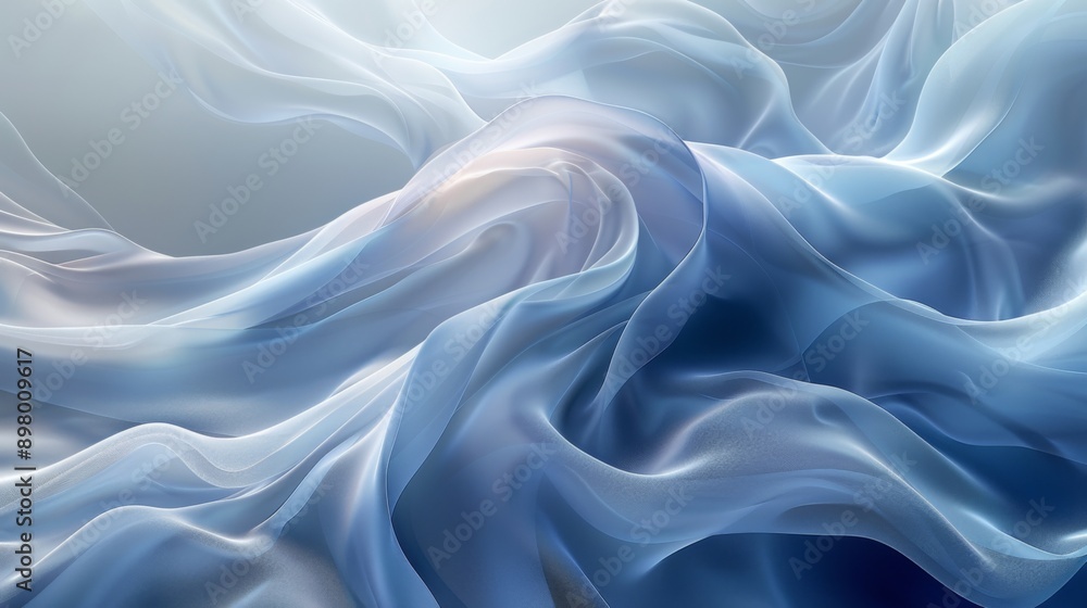 Abstract Blue Fabric Swirls Abstract Blue Fabric Swirls