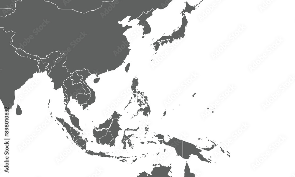 Asia map isolated on white background.for website layouts, background,education,precise, customizable,Travel worldwide, map silhouette backdrop,earth geography, political,reports. Asia map isolated on white background.for website layouts, background,education,precise, customizable,Travel worldwide, map silhouette backdrop,earth geography, political,reports.