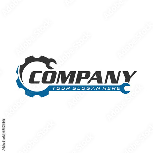 gear automotive car logo illustration template 1