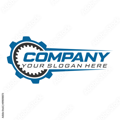 gear automotive car logo illustration template