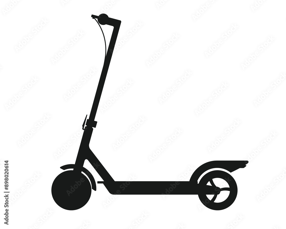 silhouette of a scooter silhouette of a scooter