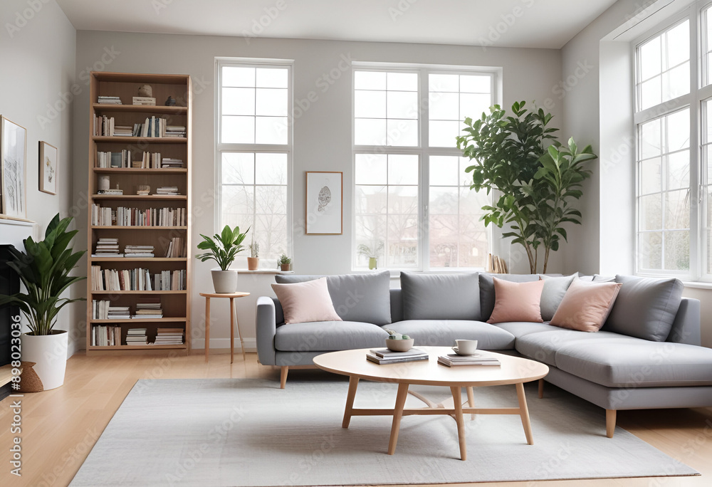 Fototapeta premium Scandinavian design for a living room